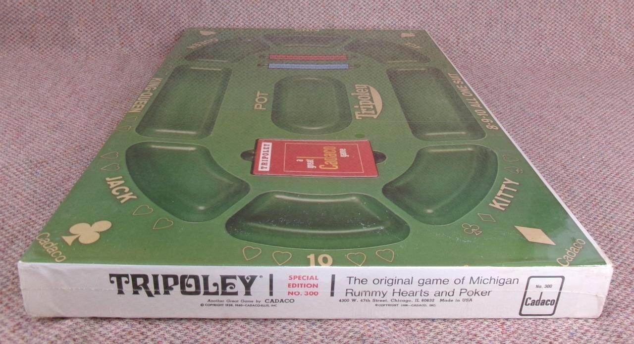 Vintage 1968 Cadaco TRIPOLEY No. 300 Special Edition Game Michigan Rummy Sealed