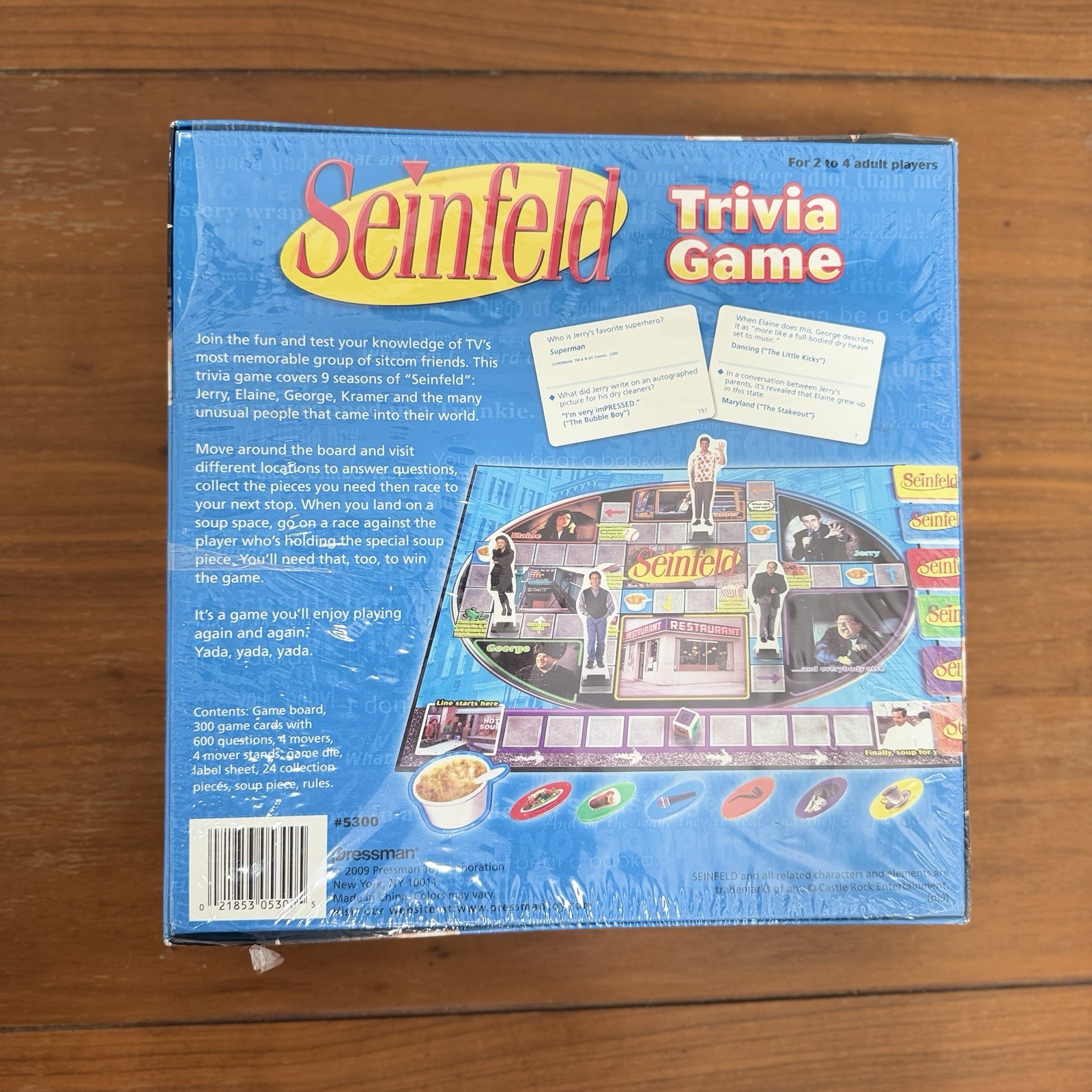 Pressman Seinfeld Trivia Game Complete Game 2-4 Adult Players 2009 MPN 5300