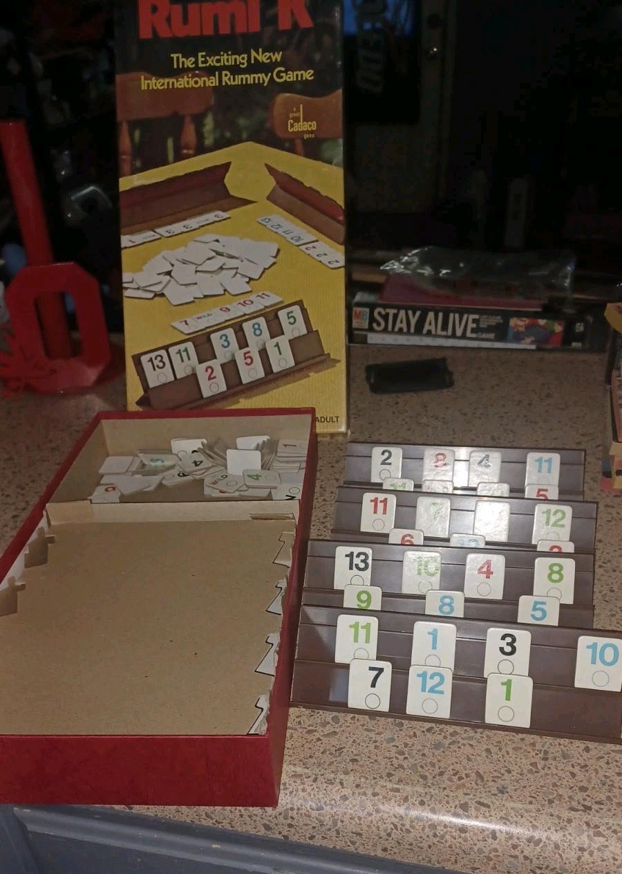 Rumi K 1977 Vintage Tile Game. COMPLETE Rummy Game. Great Condition Box & Game