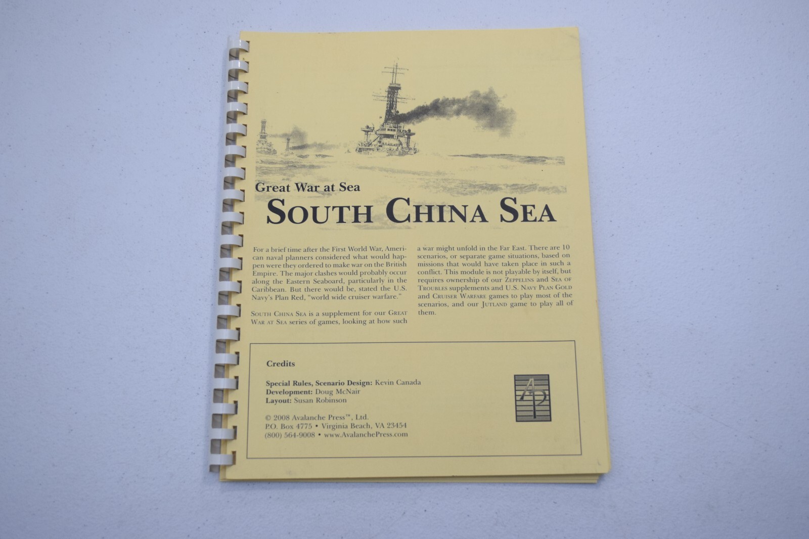 Great War At Sea South China Sea Scenario Book Avalanche Press APL1806
