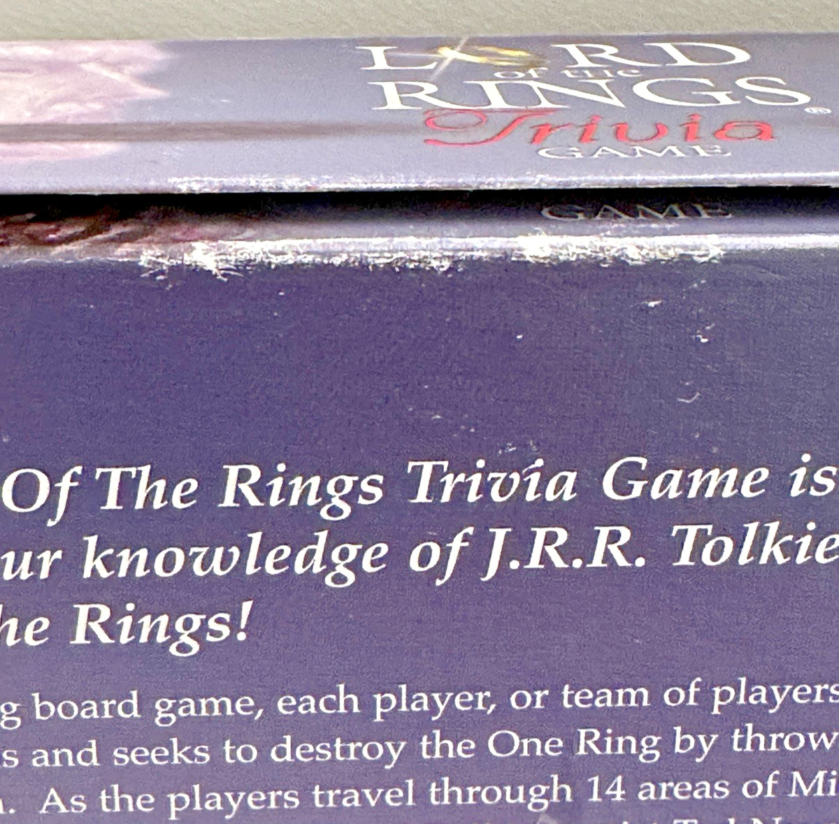 Lord of the Rings Trivia Game Board Game 2003 Sababa Toys Near Complete LOTR