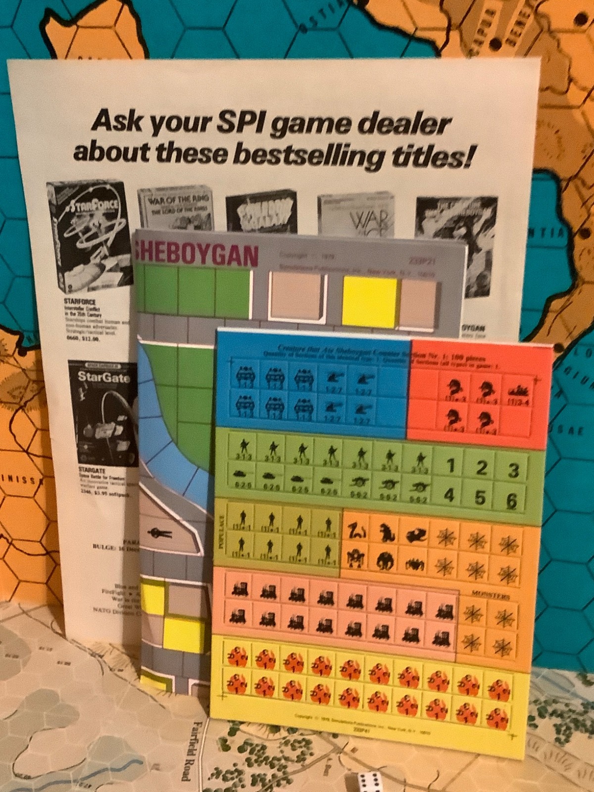 The CREATURE that ate SHEBOYGAN unpunched 1979 SPI BOX Kaiju Monster Sci-Fi