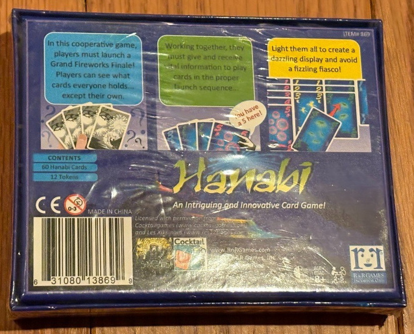 Hanabi Card Game NEW Sealed Cooperative Fireworks Game (2-5 players)