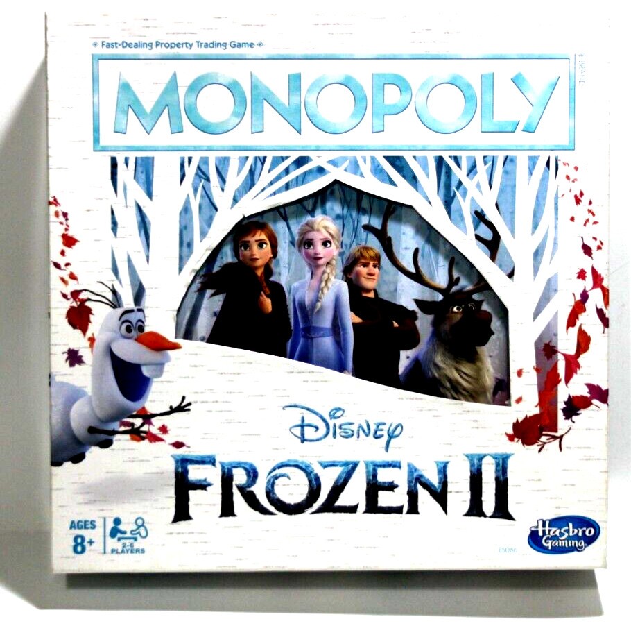 Hasbro Monopoly Disney Frozen 2 Edition Board Game Complete 2018 Elsa Anna Olaf