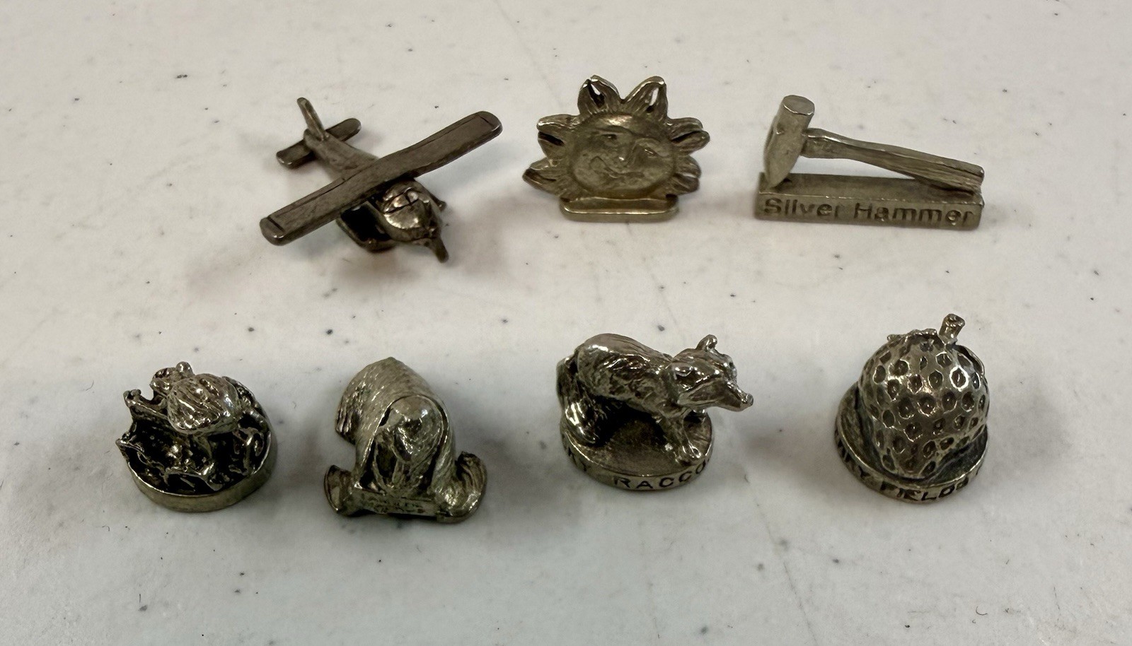 The Beatles Collector’s Edition 7 Monopoly Replacement Pewter Tokens Complete