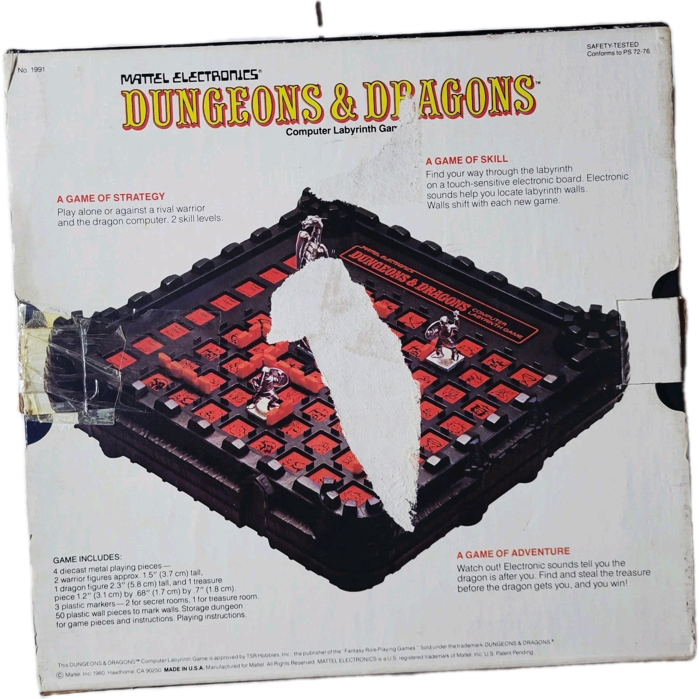 1980 Vtg. Mattel Dungeons & Dragons Computer Labyrinth Game Exc Cond. Incomplete