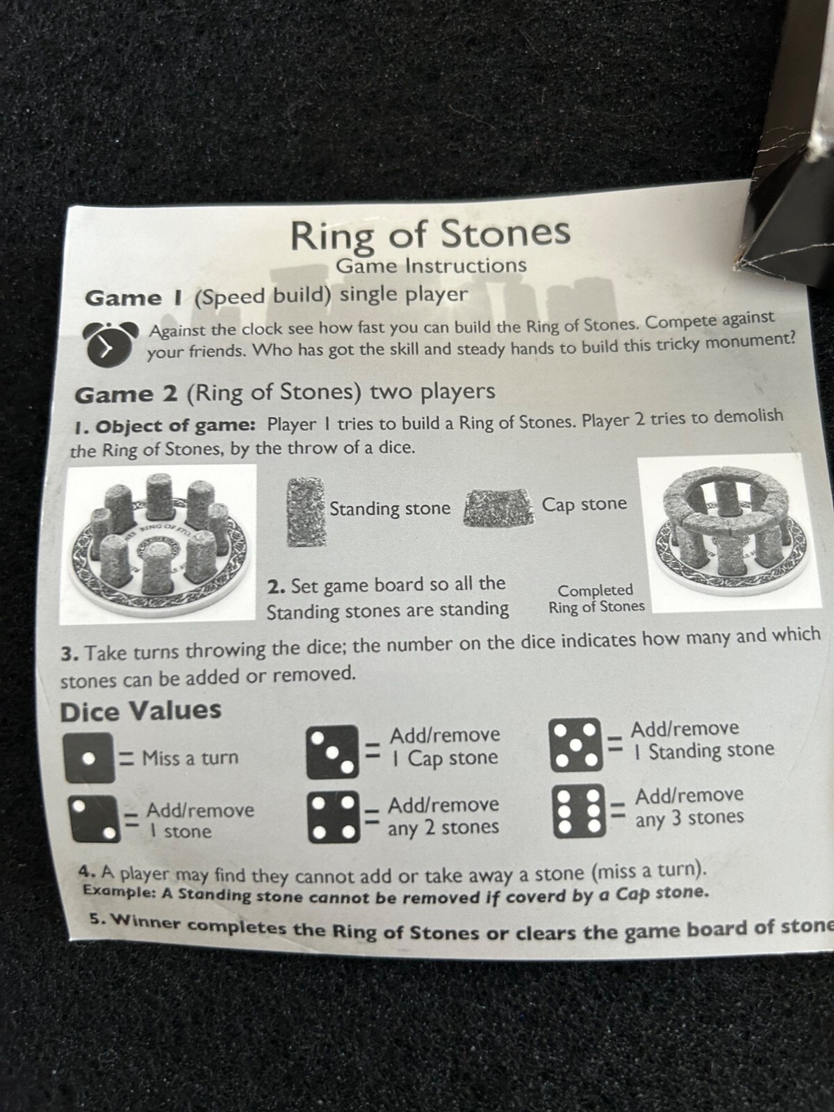 English Heritage Stonehenge Strategy Game “Ring Of Stones” Family Board Game