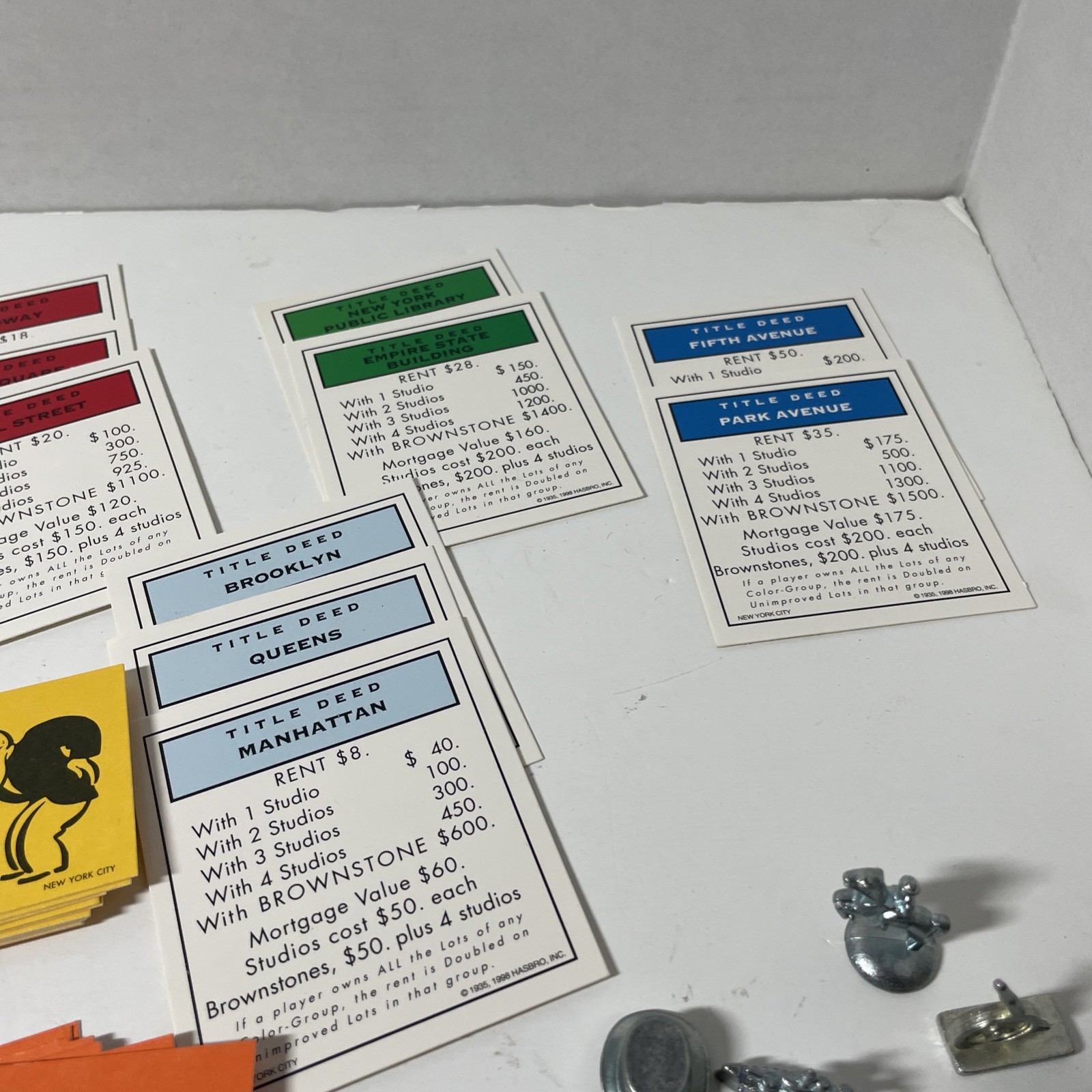 Monopoly 1998 New York City Edition Complete Preowned Very Good Condition