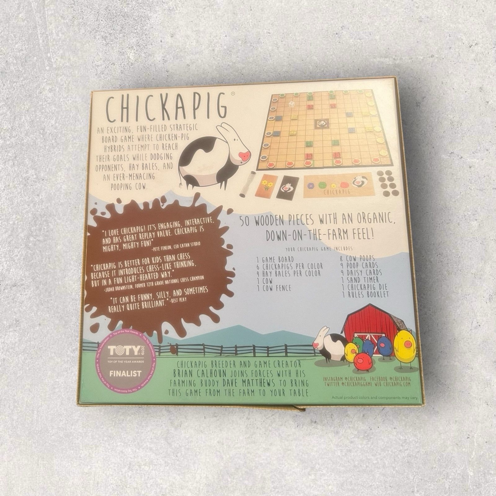 Chickapig Strategic Board Game Family Friendly Game For 2 or 4 Players with …