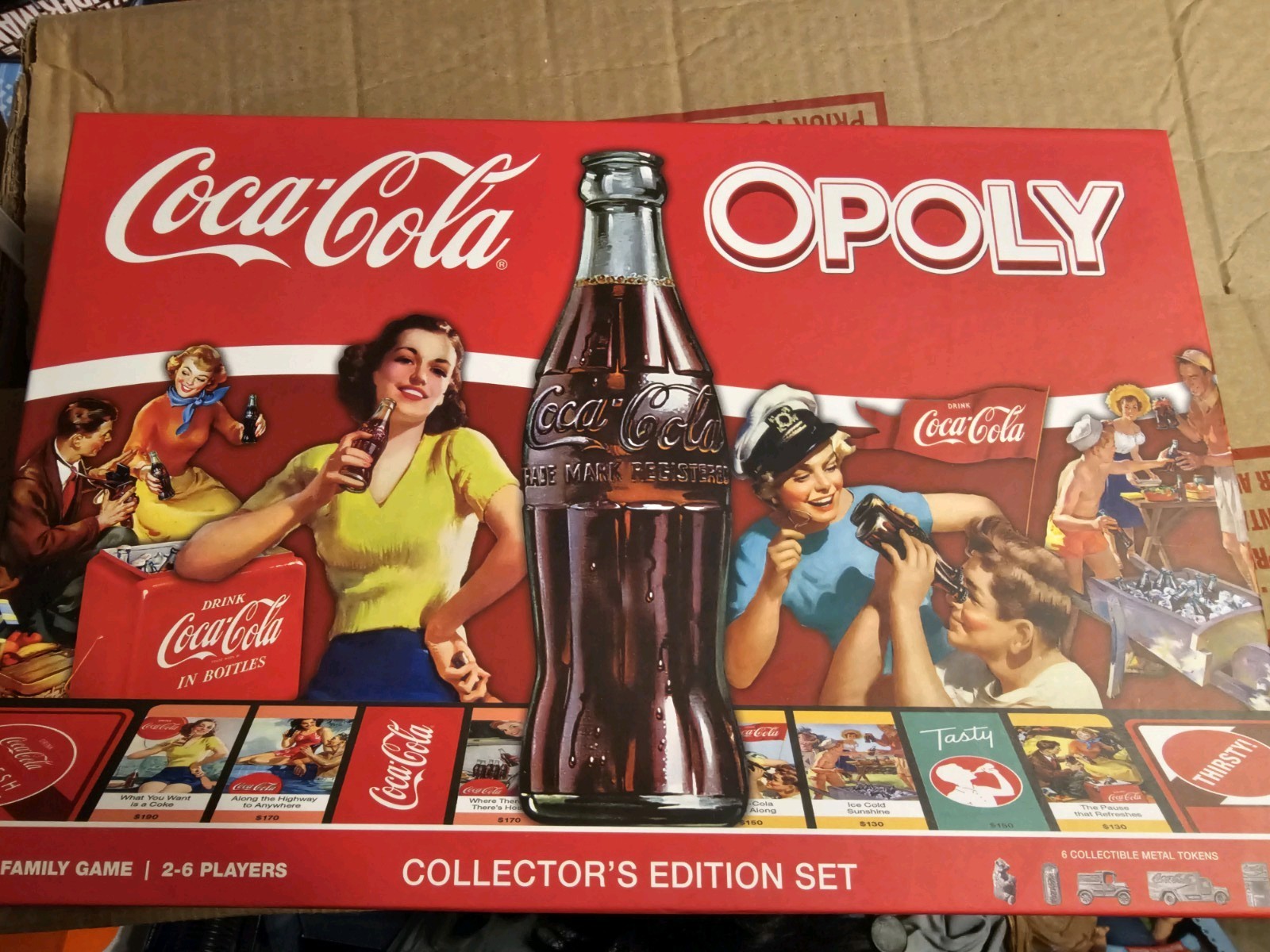 NEW Coca-Cola Opoly Board Game Collector’s Edition 6 Token Set by Masterpieces