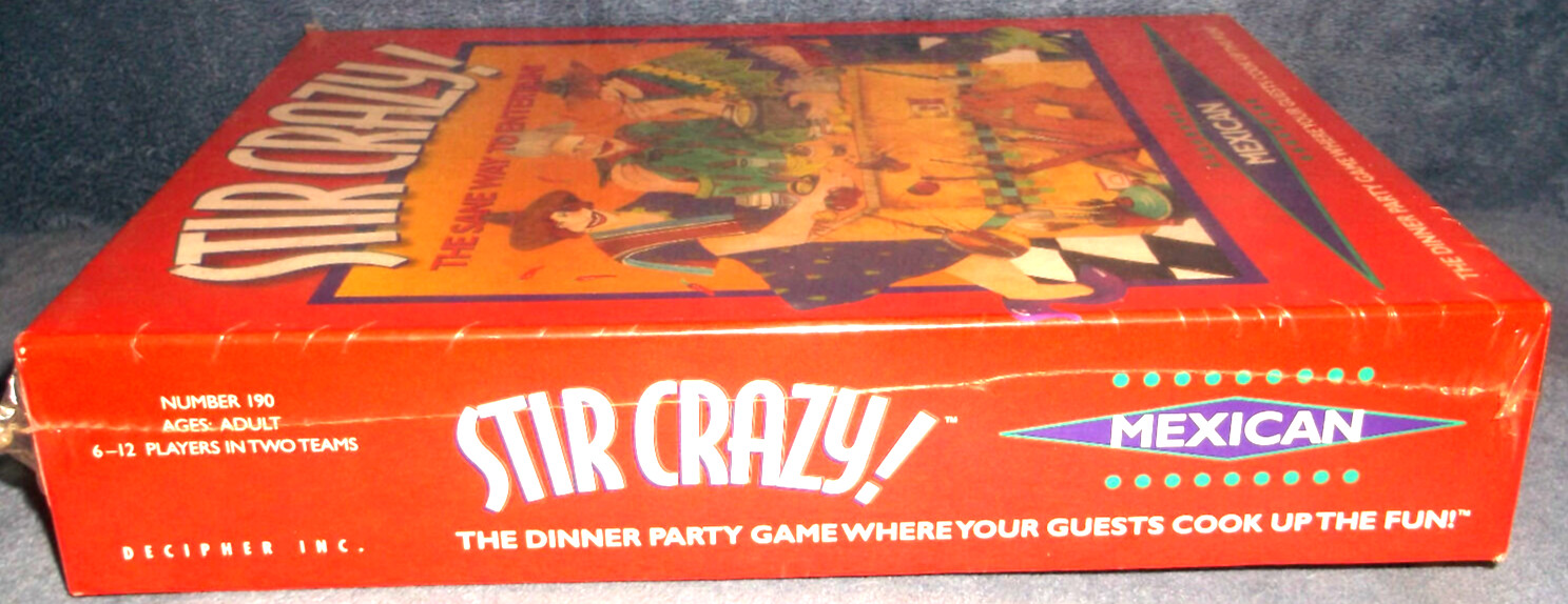 STIR CRAZY – THE SANE WAY TO ENTERTAIN – DINNER PARTY MEXICAN COOKING GAME – NEW