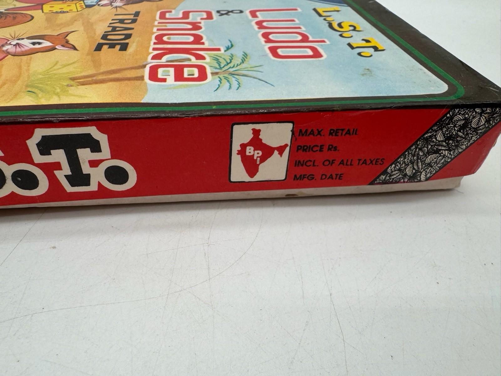 Vintage 1960s Bharat Plastic LST Ludo Snake Trade 3 in 1 Game Kids Collectible