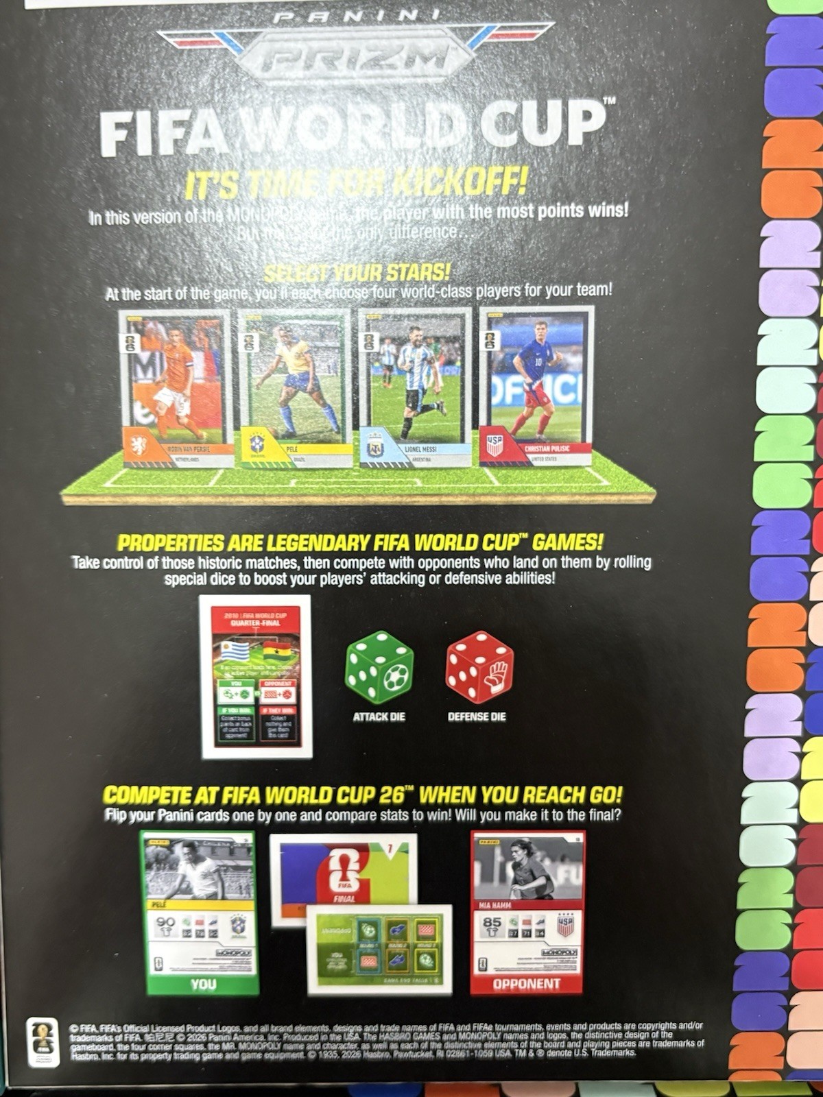 Hasbro Games Monopoly FIFA World Cup Panini Prizm Board Game 2-4 Players 8+