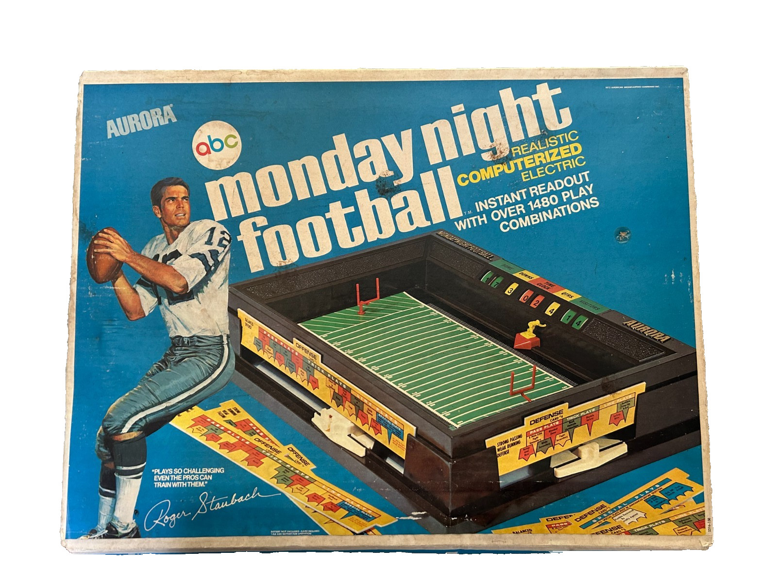 Vintage 1972 Aurora ABC Monday Night Football Board Game