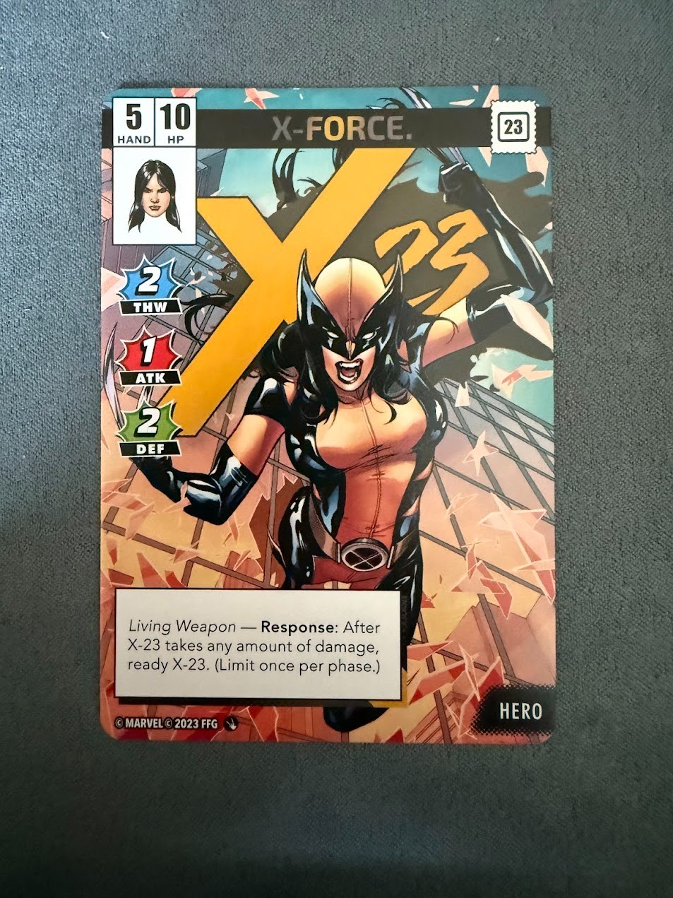 [Marvel Champions LCG] X-23 (Alternate Art) – NeXt Evolution Promo Card – NM