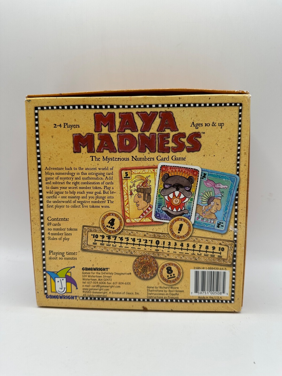 Maya Madness The Mysterious Numbers Card Game GameWright COMPLETE 10+ 2-4 Player
