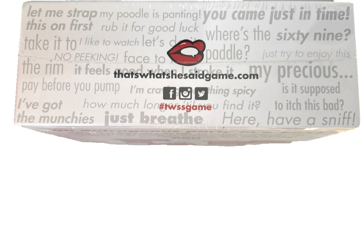 That’s What She Said Game -The Hilariously Twisted Party Game Adults Only Sealed