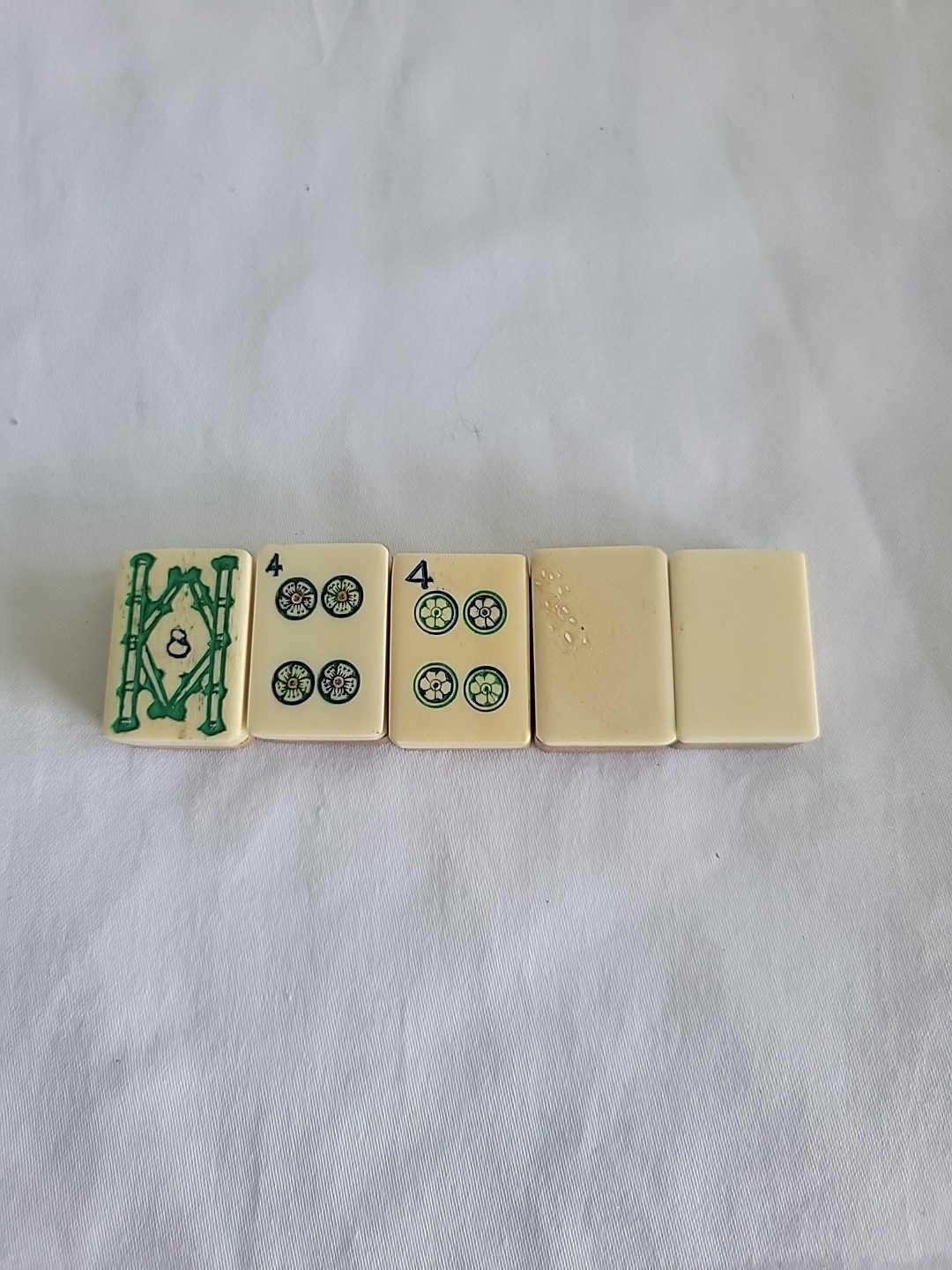 Vintage Mahjong Replacement Tiles Lot of 5 – Bone & Bamboo Dovetail 30mm x 21mm