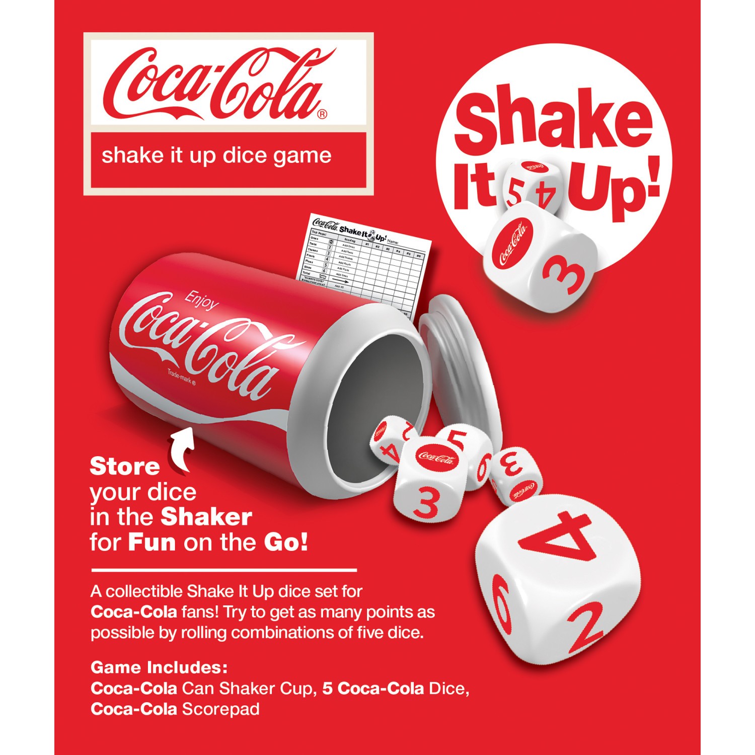MasterPieces – Coca-Cola – Officially Licensed Shake It Up! Dice Game