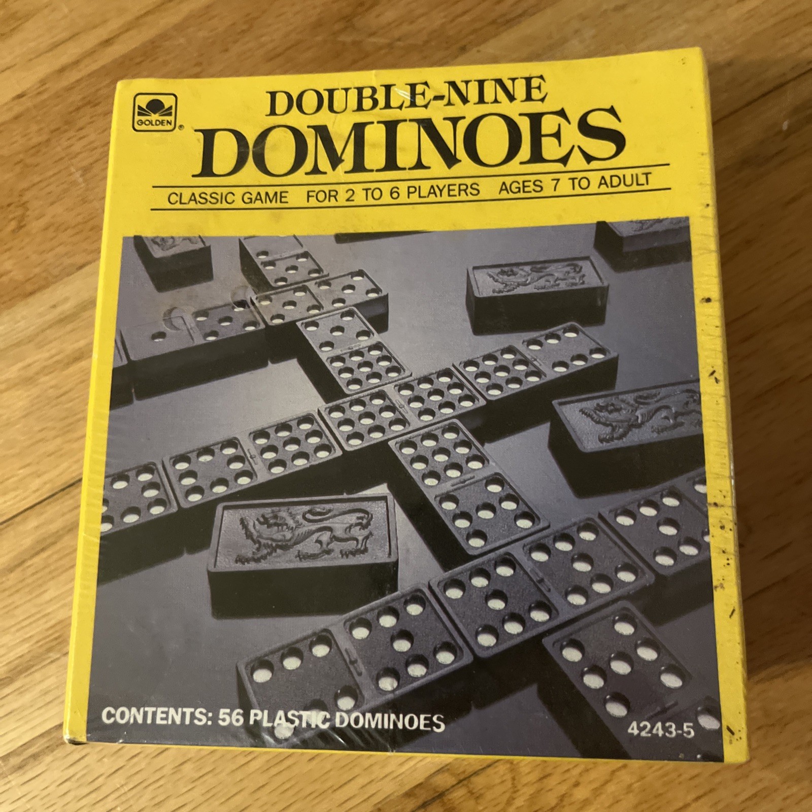 Double-Nine Dominoes by Golden #4243-5 for 2-6 Players Ages 7+ 1989 Vintage NEW