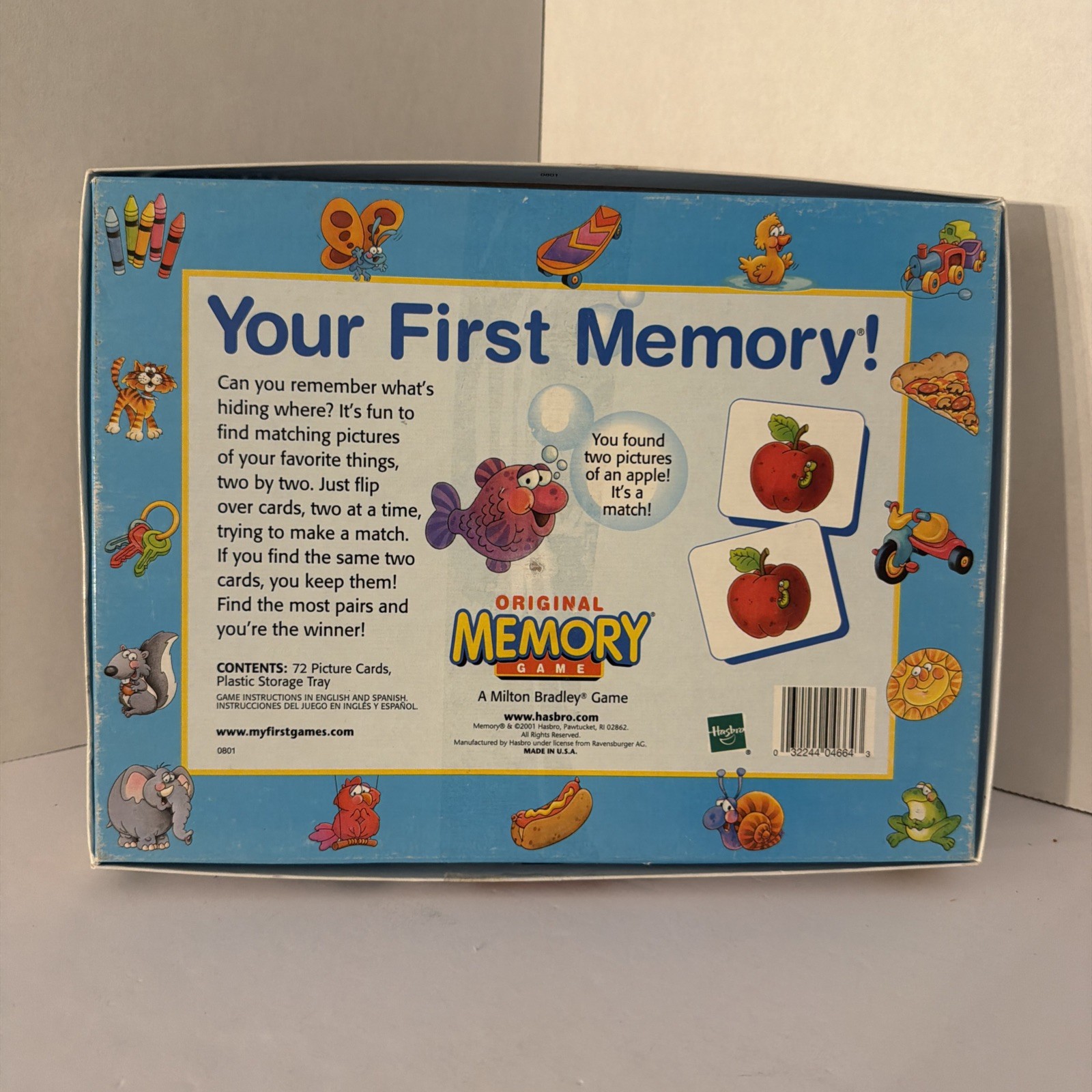 Original Memory Game Board Game Milton Bradley 2001 100% COMPLETE