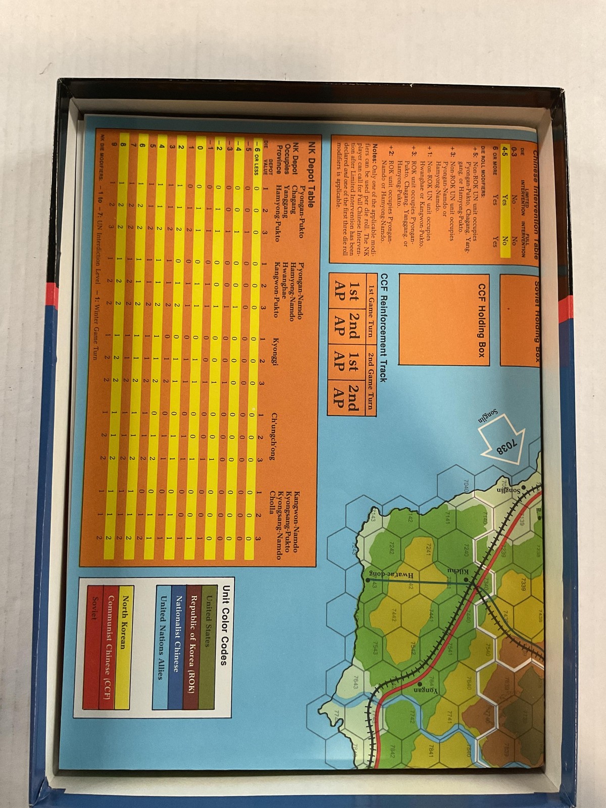 Vintage The Korean War Board Game 1986 Victory Games Inc. Unpunched