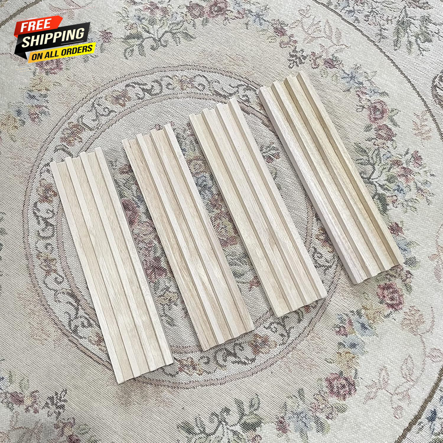 Wooden Domino Racks Set of 4 Natural Domino Trays Holders Organizer for Mexican