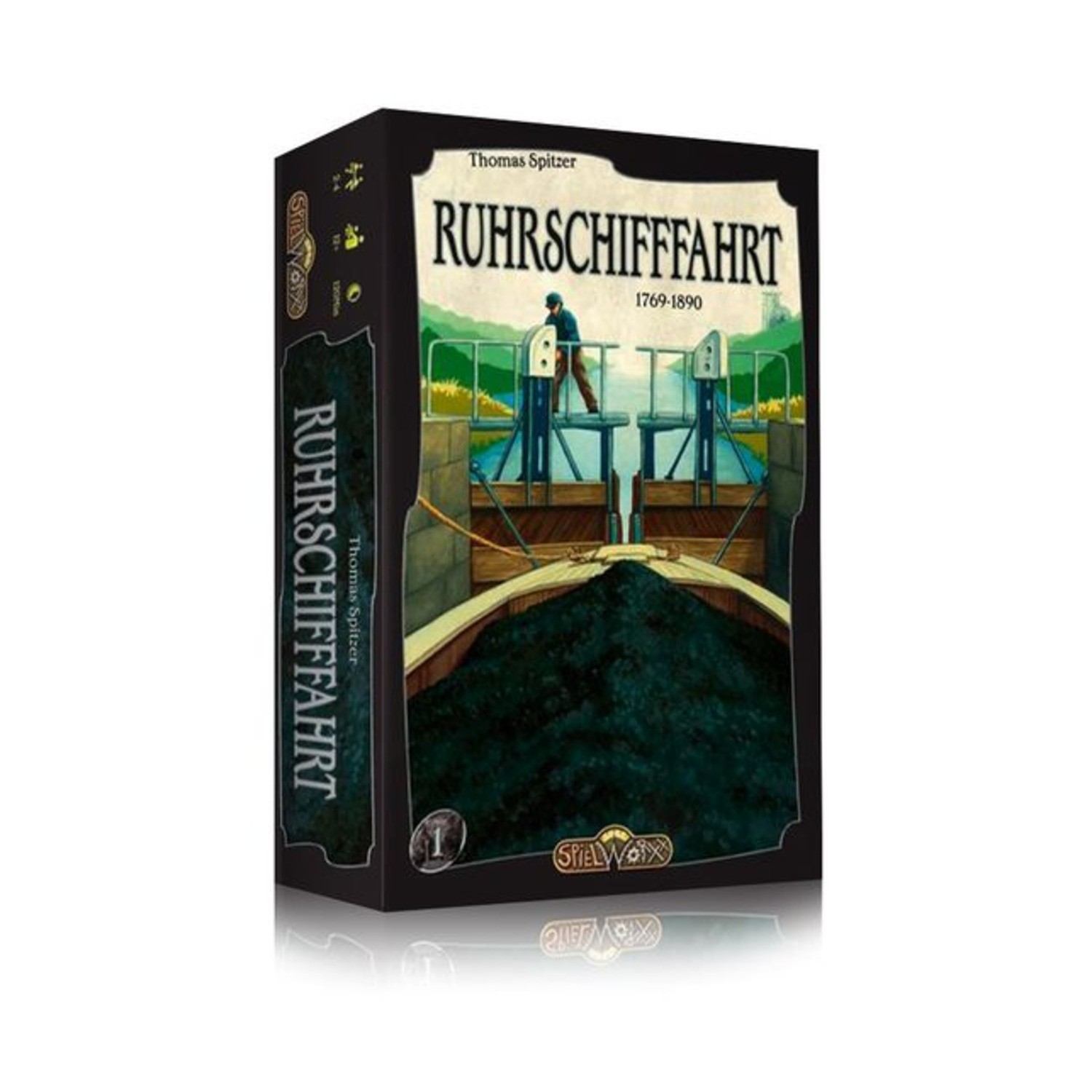 Spielworxx Boardgame Ruhrschifffahrt 1769-1890 Box VG+/NM