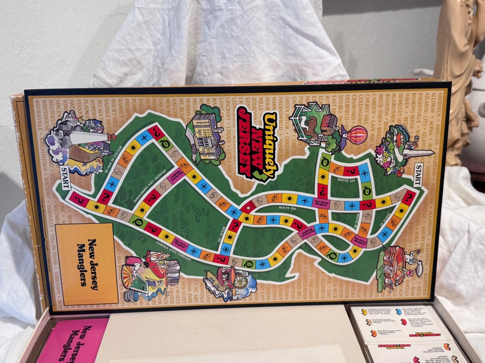 Vntage Uniquely New Jersey Board Game NJ Bell Yellow Pages