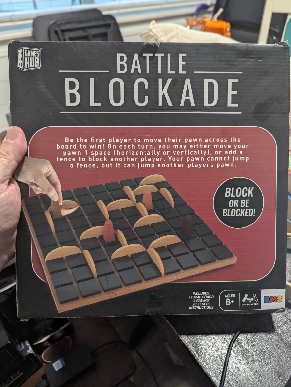 BATTLE BLOCKADE Wooden Abstract Board Game 100% COMPLETE 2024