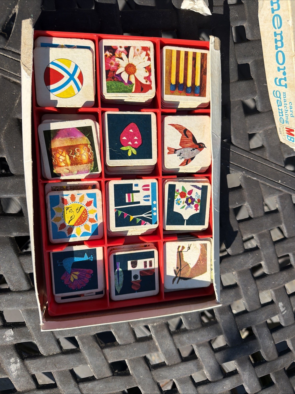 1968 Original Memory Card Matching Game 105 Pieces. 3 Missing