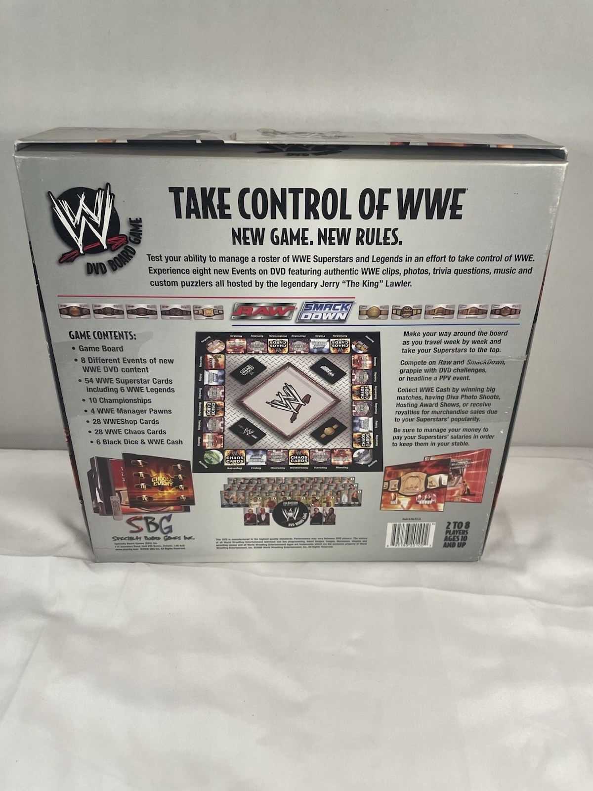 2006 WWE DVD Board Game Specialty Board Games SPG 2nd Edition Raw WW Smackdown