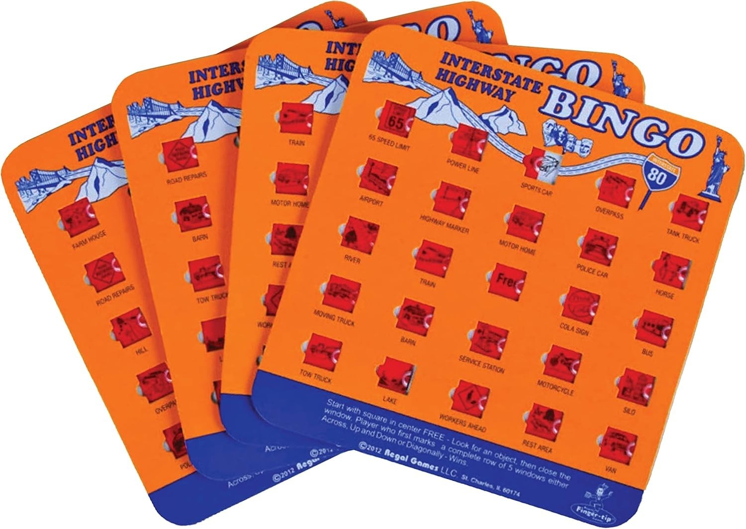 Interstate Highway Bingo Set – Reusable Cards with No Chips for Easy Gameplay