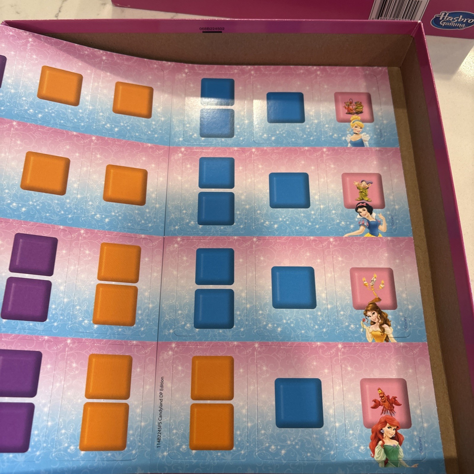 Candy Land Disney Princess Edition Board Game. For Parts. Board Broken.