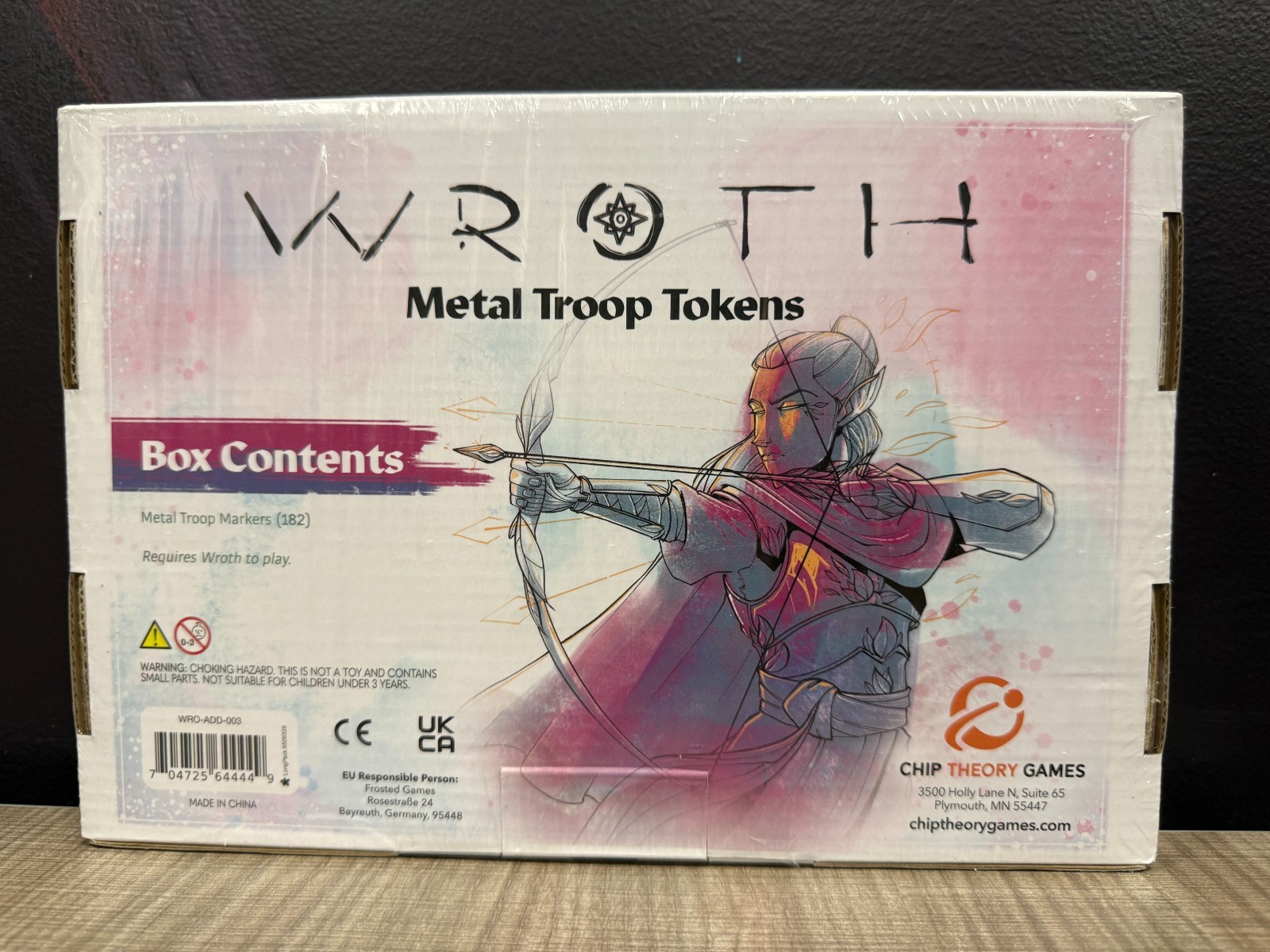 *NEW IN SHRINK WRAP, FREE US SHIPPING* Wroth: Metal Troop Tokens game accessory