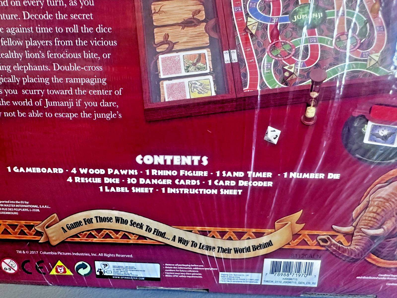 Jumanji the Game Real Wooden Box Edition of the Classic Adventure Board – SEALED
