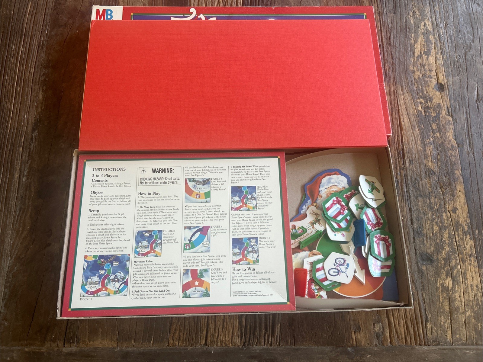 1990 Santas Special Delivery Game by Milton Bradley Complete in Great Condition