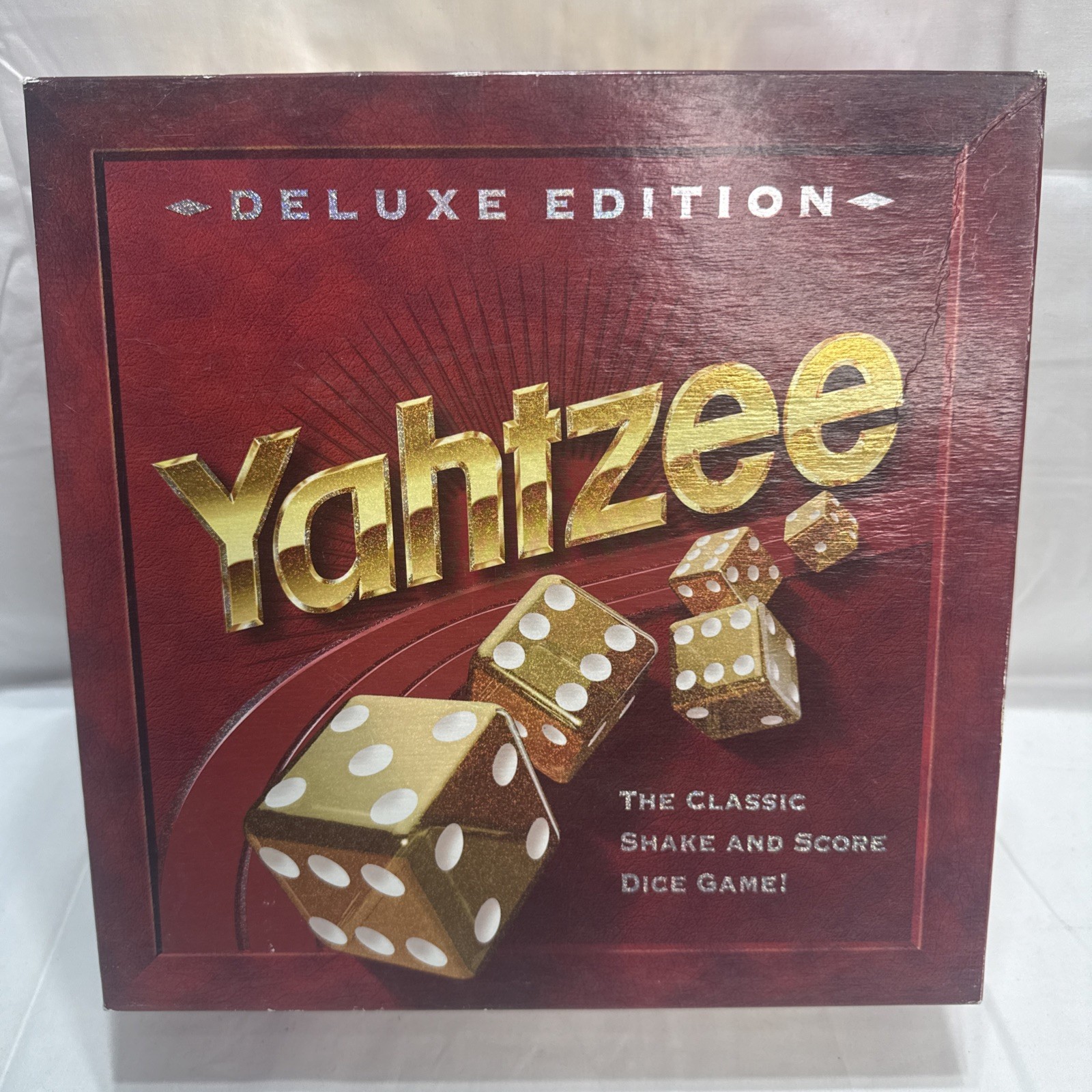 Vintage Yahtzee Deluxe Edition 1997 Gold Glitter Dice Pencils Tokens Complete
