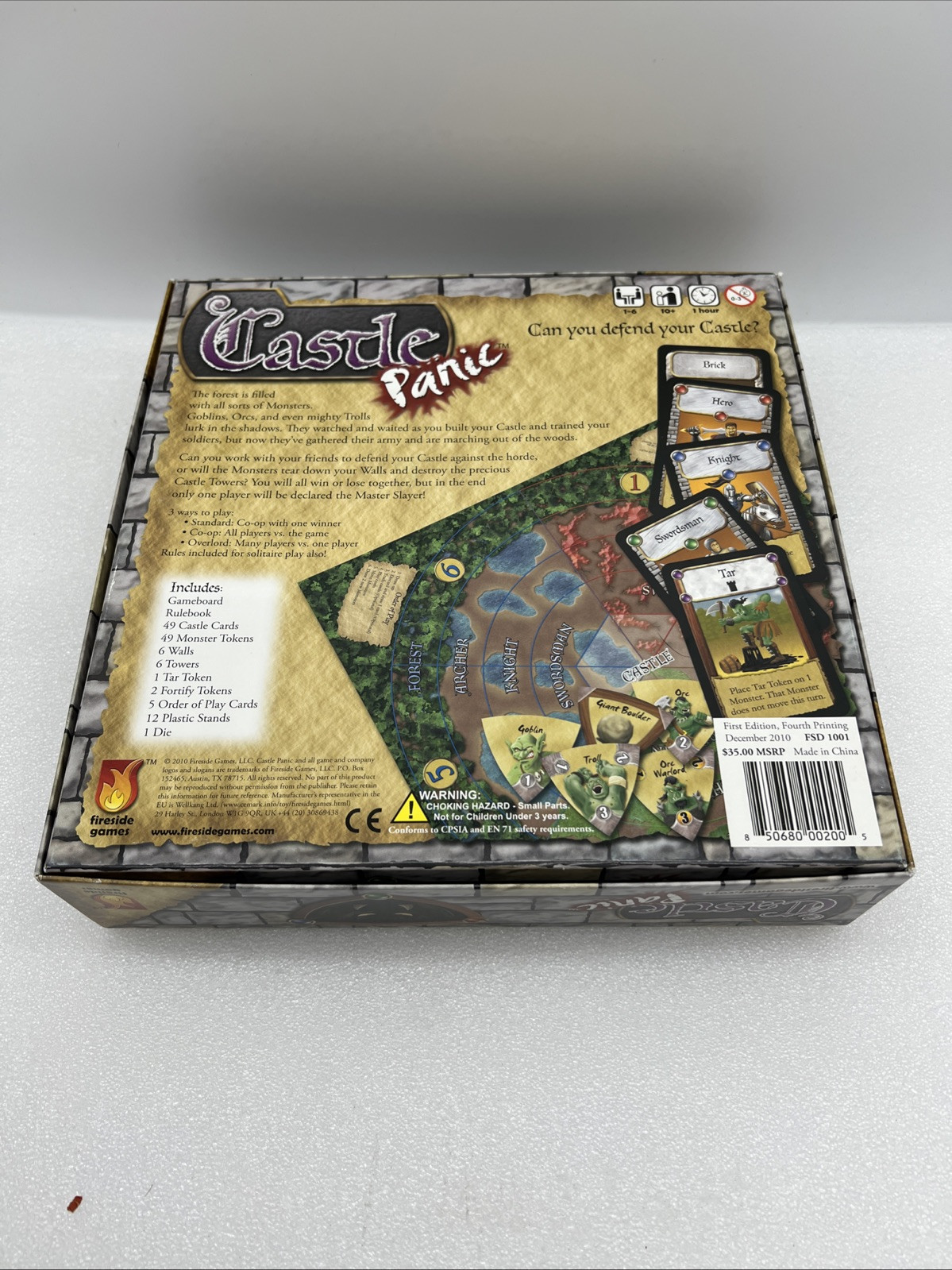 Castle Panic Board Game Fireside Games 100% Complete 2010 1st Ed