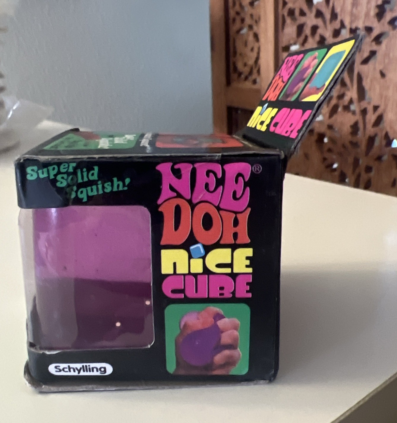 Nee Doh Schylling Needoh Nice Cube PURPLE Authentic Manipulative Toy NEW in Box