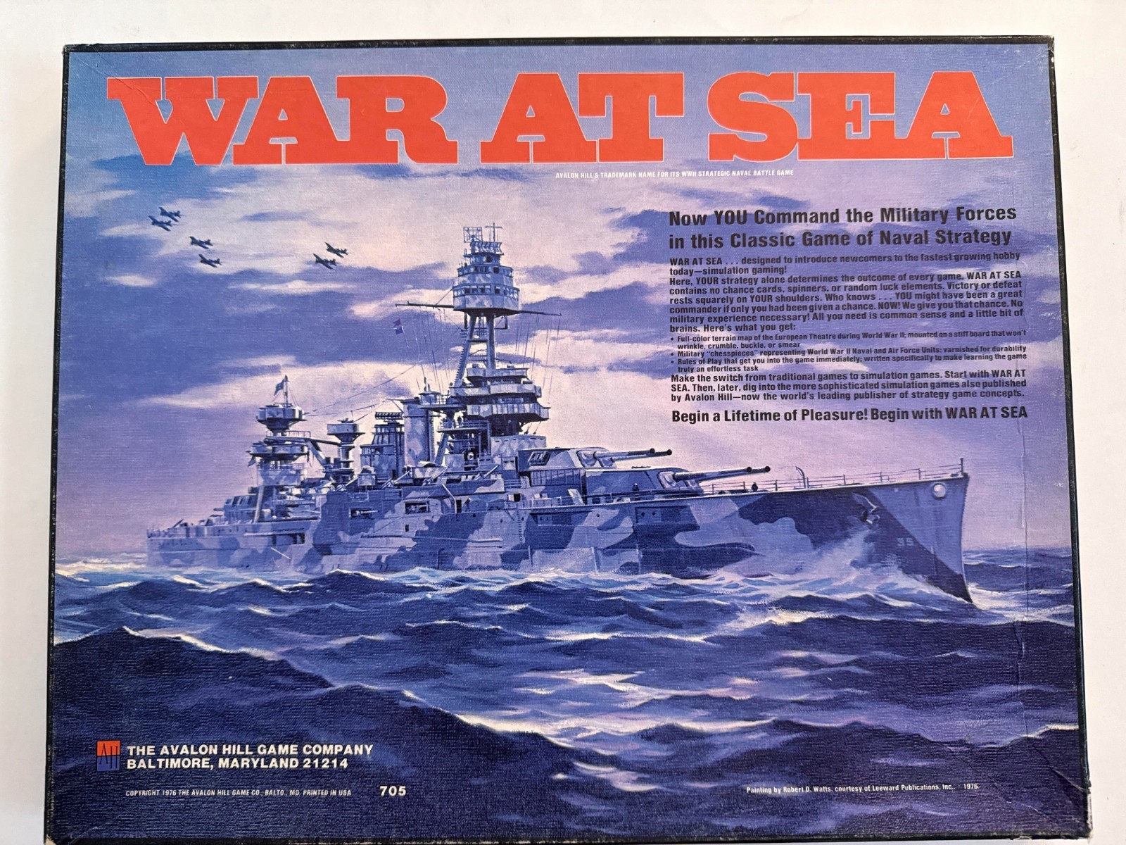 Avalon Hill War At Sea 2nd Ed War Game Punched