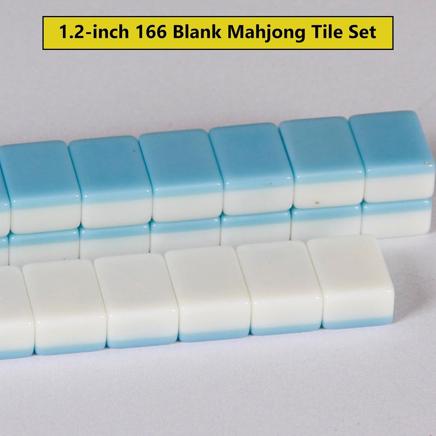 Blue Blank Mahjong Tile 1.2-Inch Mahjong Tile 166 Blank Mahjong Tile Set
