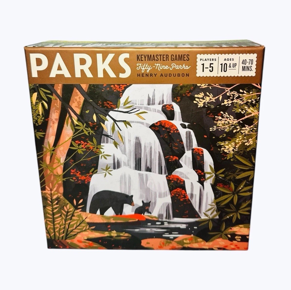 Parks Keymaster Henry Audobon Board Game Fifty-Nine Parks Box Bears COMPLETE