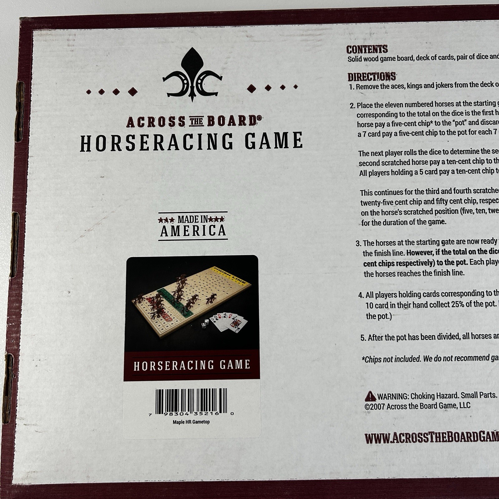 Across The Board Horse Racing Game Horse Racing Game Heavy Wood Board VTG.