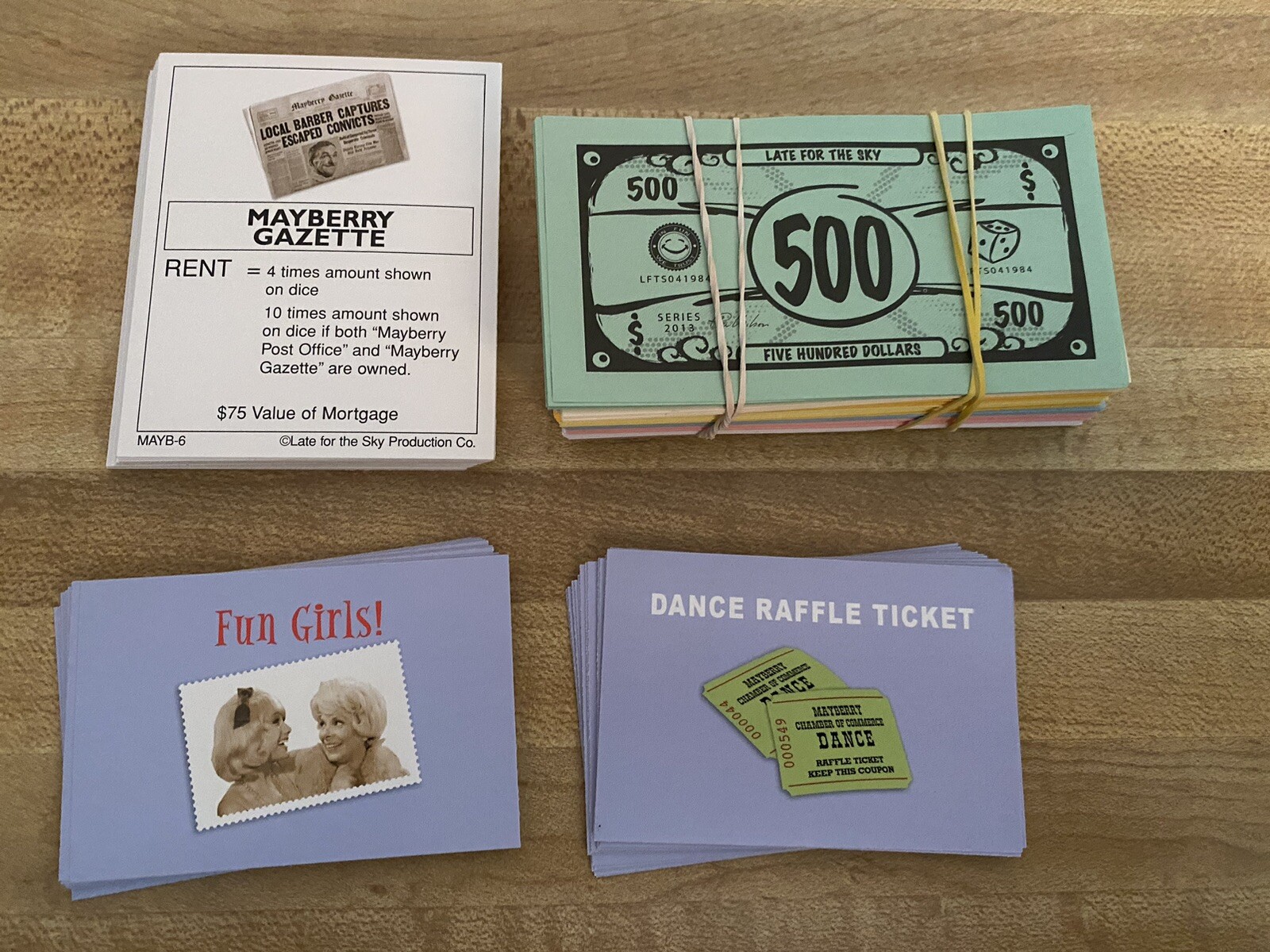 Parts For Mayberry Opoly Board Game Late for the Sky 2007 Andy Griffith Show TV