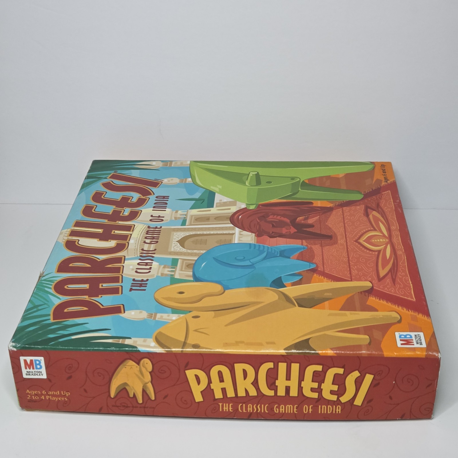 Parcheesi The Classic Game of India Milton Bradley Board Game 100% Complete 2001