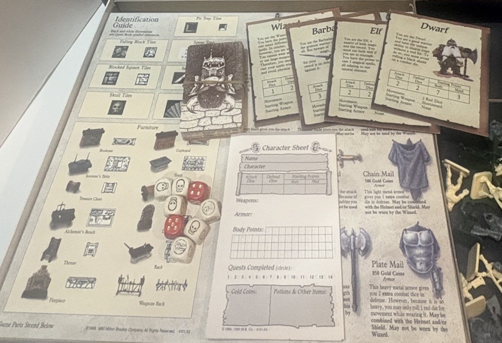 Vintage 1989 HeroQuest Board Game COMPLETE CIB – Hero Quest Milton Bradley MB