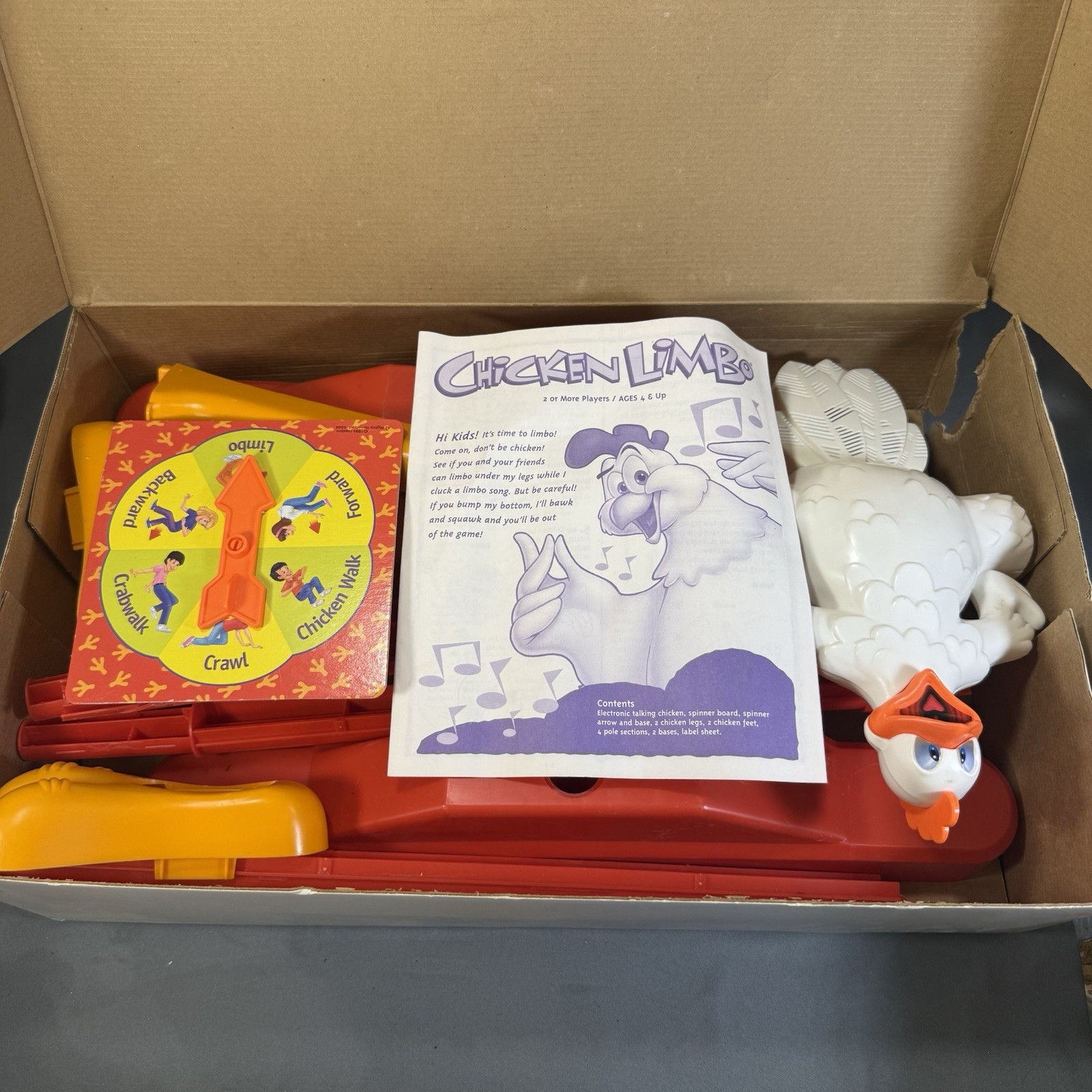 1994 Chicken Limbo Electronic Party Game Milton Bradley 100% Complete Parts