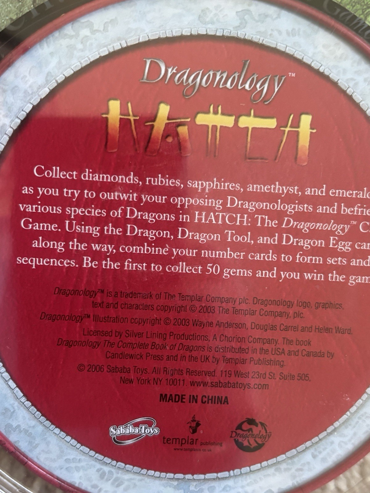 Hatch Dragonology Card Game Pack Tin Sababa Toys NEW
