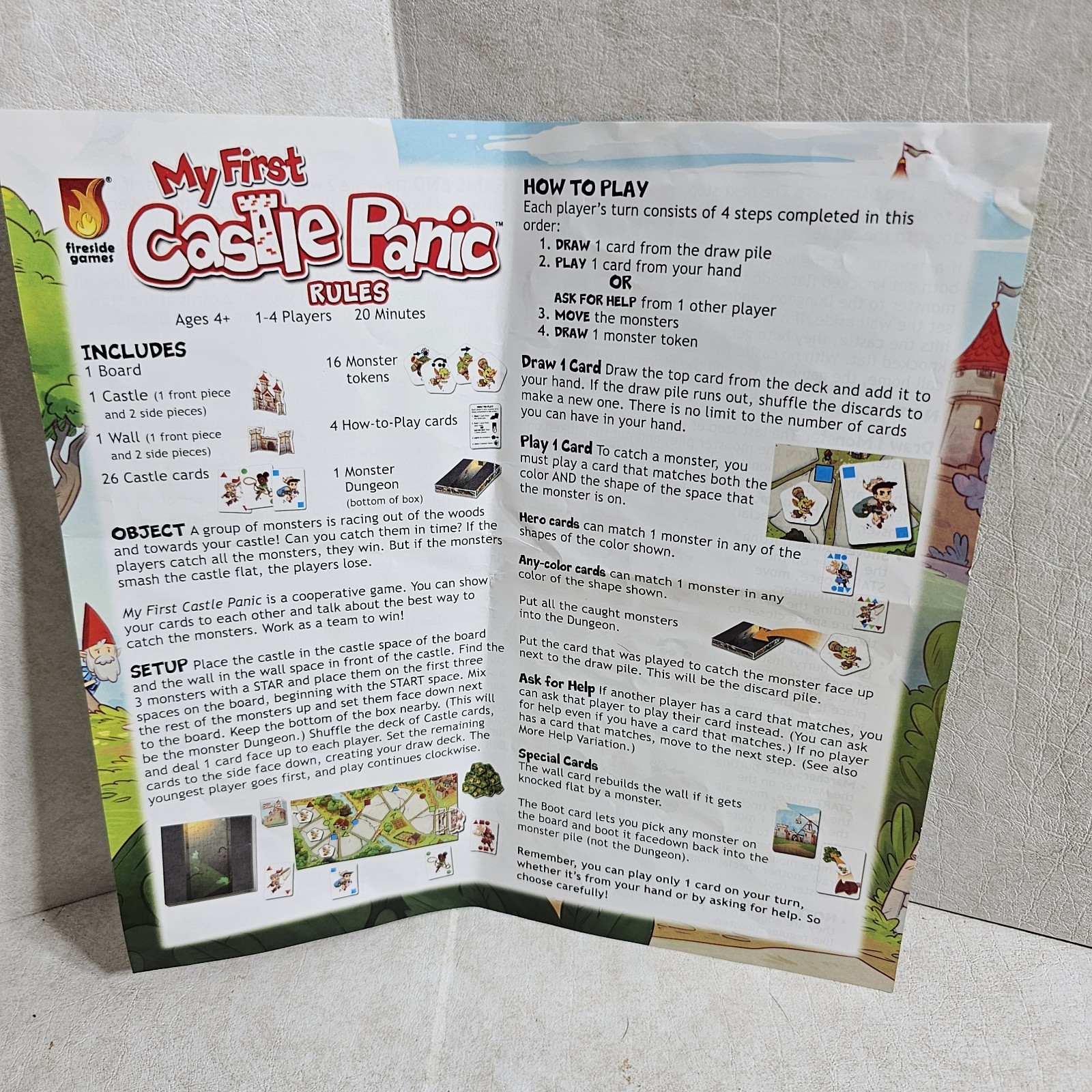 My First Castle Panic Age 4 and Up Fireside Games 2019 Board Game Complete